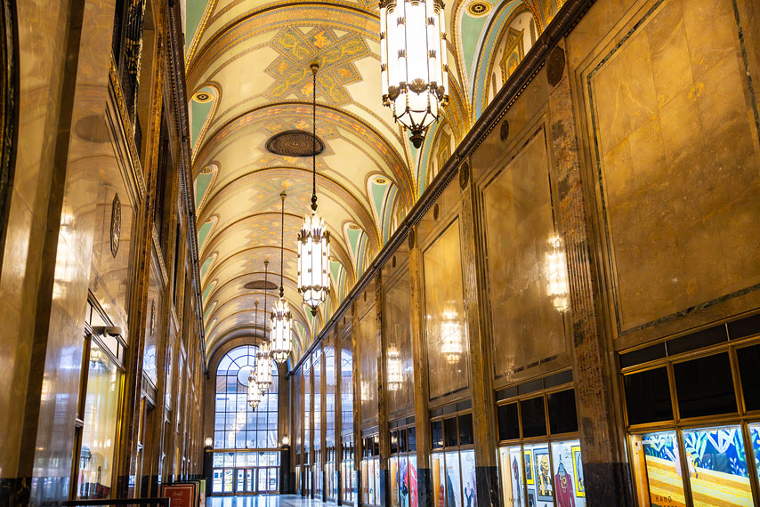 arkade im fisher-gebäude / fisher building arcade, detroit, usa