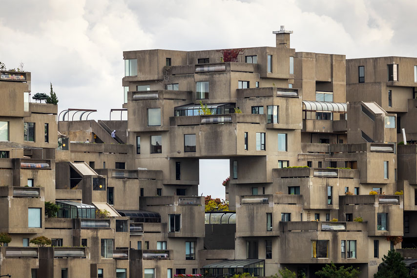 habitat 67 von / of moshe safdie 1966/67, montreal, kanada